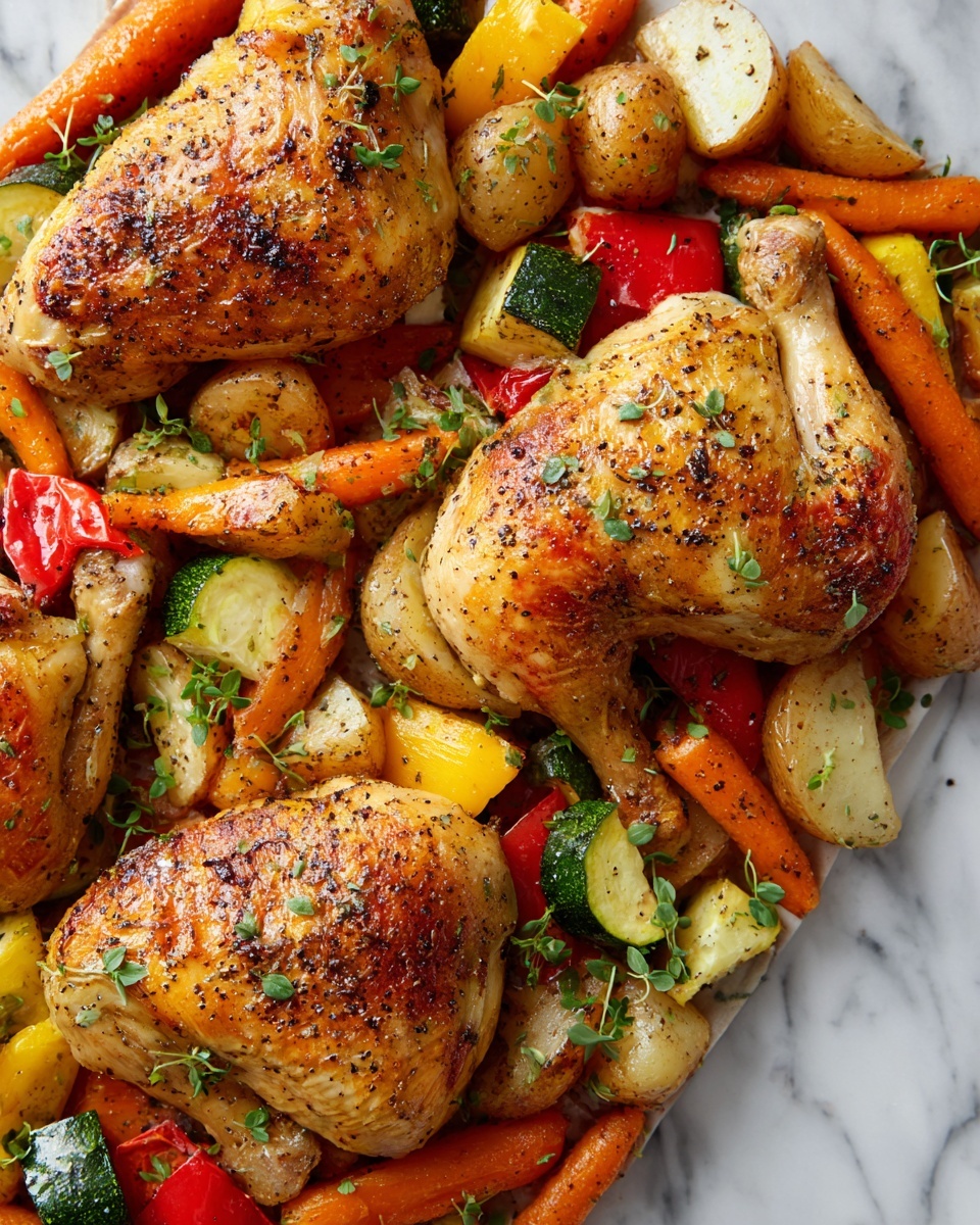 Honey Mustard Glazed Chicken with Roasted Vegetables Recipe - Recipe Image