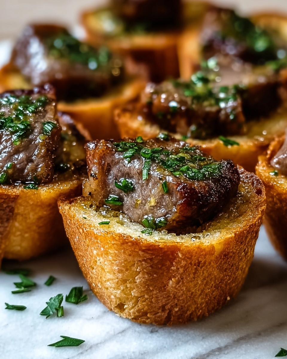 Garlic Bread Steak Bites Recipe - Recipe Image