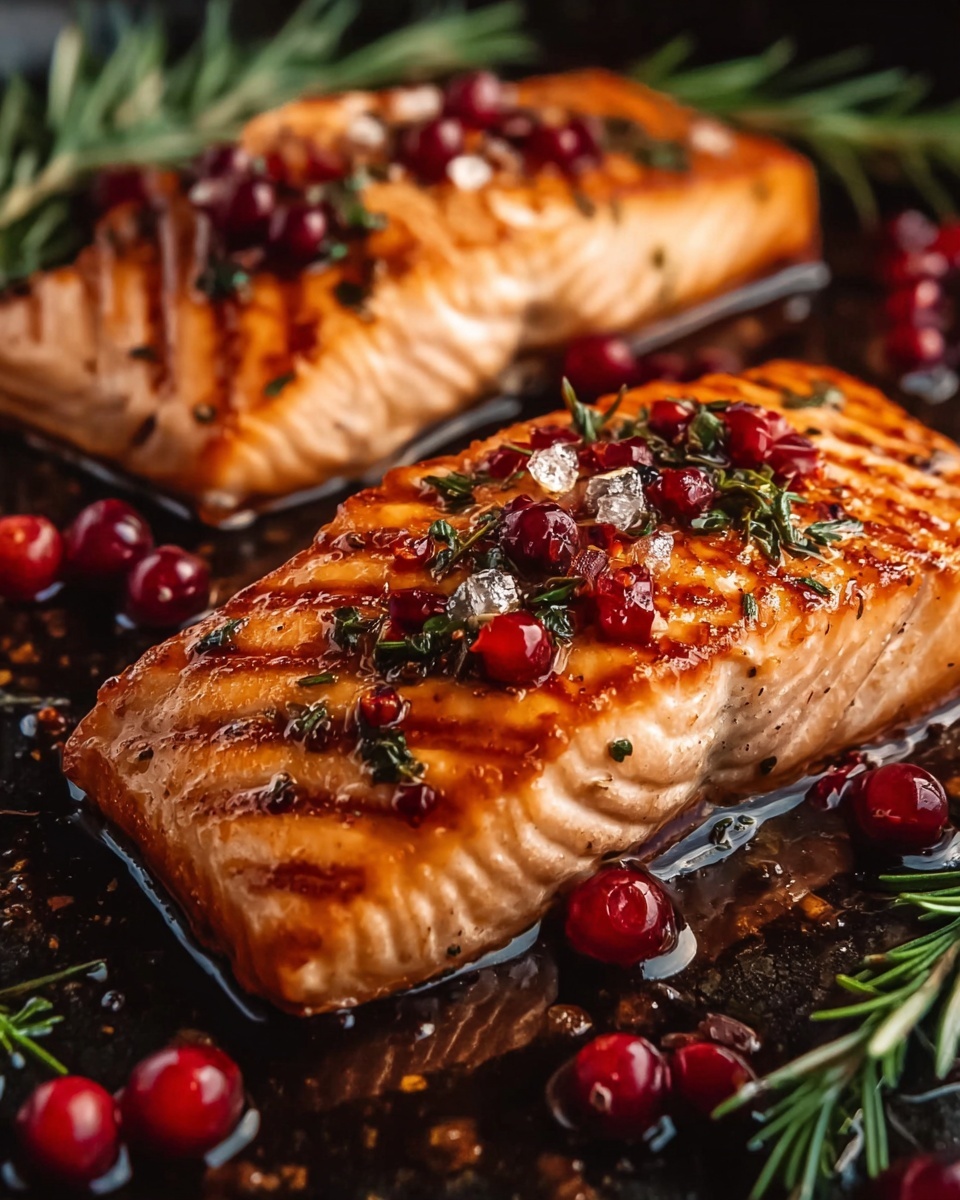 Christmas Salmon with Maple-Dijon Glaze and Roasted Citrus Recipe - Recipe Image