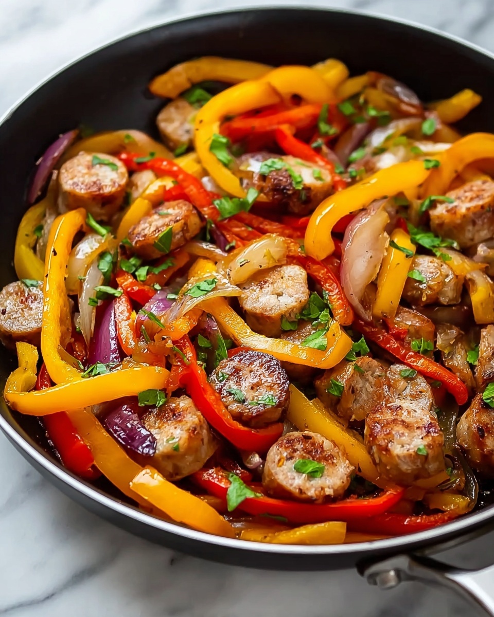 Sausage and Peppers Skillet Recipe - Recipe Image