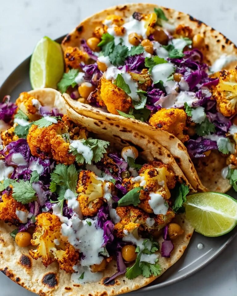 Roasted Cauliflower Chickpea Tacos Recipe