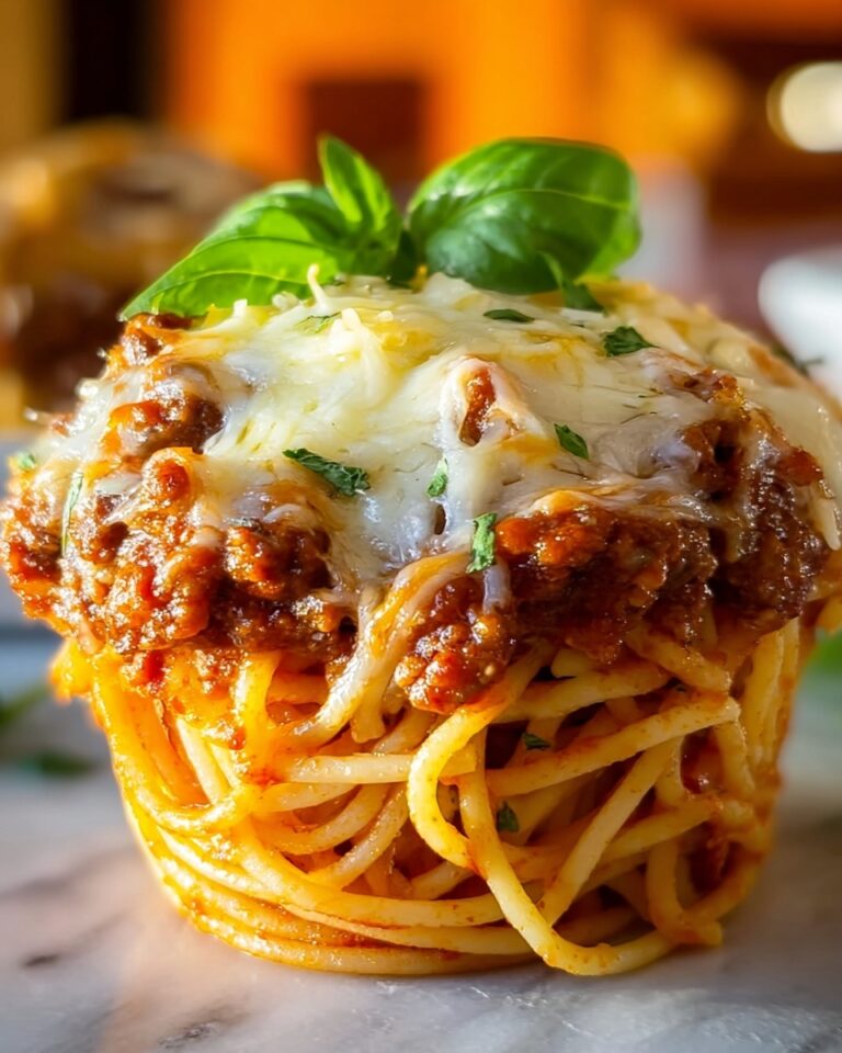 Bolognese Spaghetti Bake Muffin Cups Recipe
