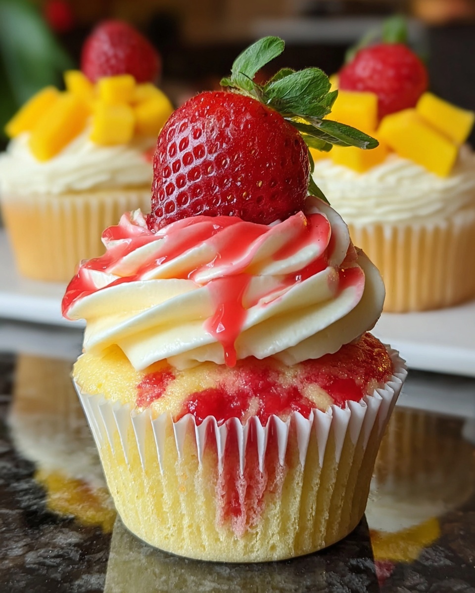 Strawberry Mango Margarita Cupcakes Recipe - Recipe Image