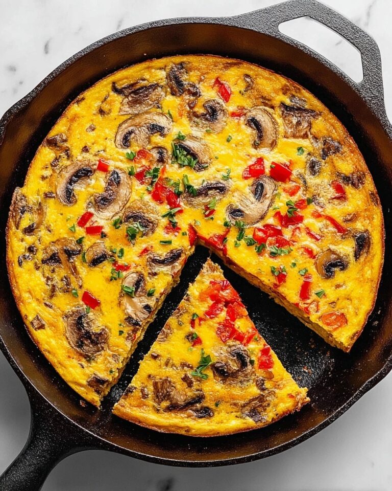 Vegetable Mushroom and Bell Pepper Frittata Recipe