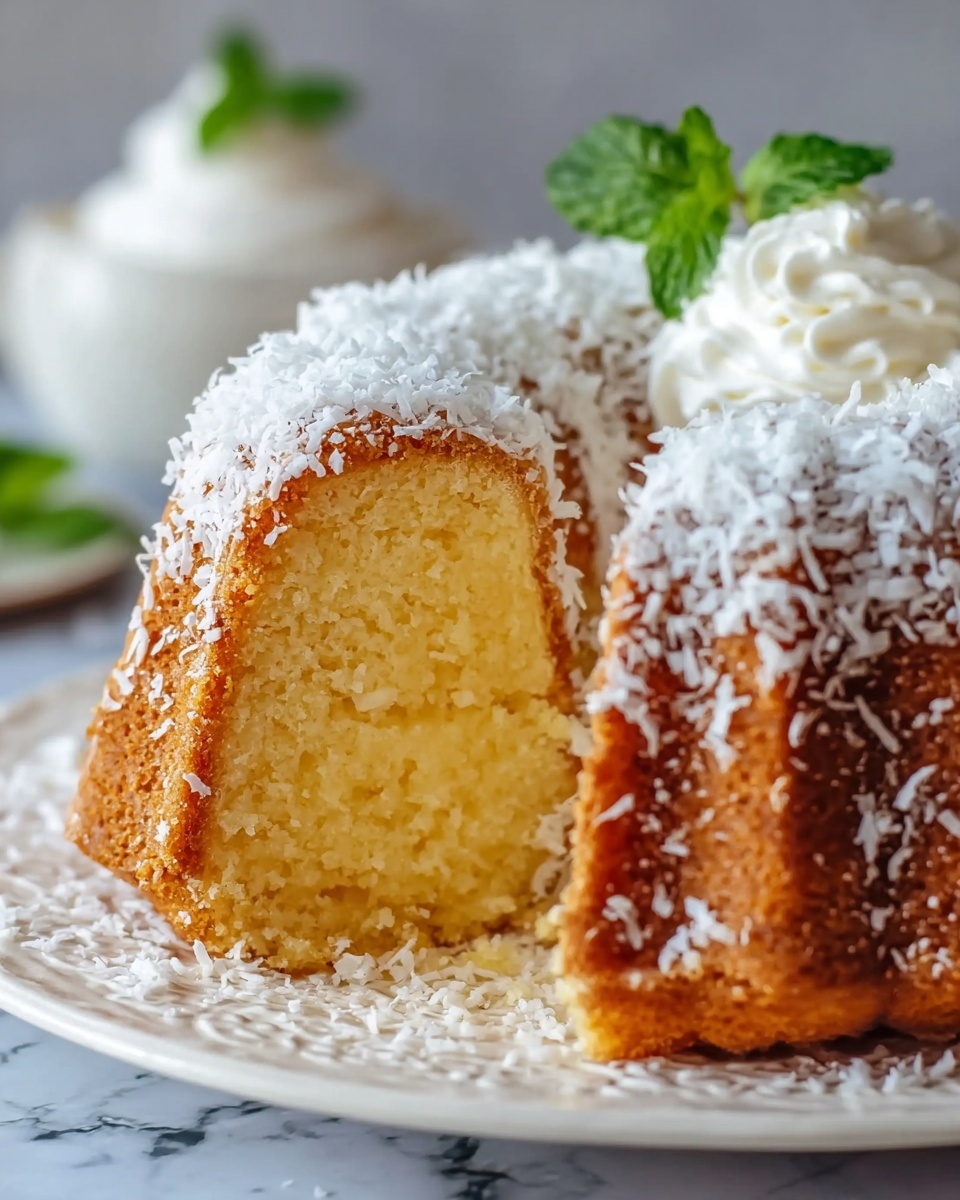 Coconut Cream Cheese Pound Cake Recipe - Recipe Image