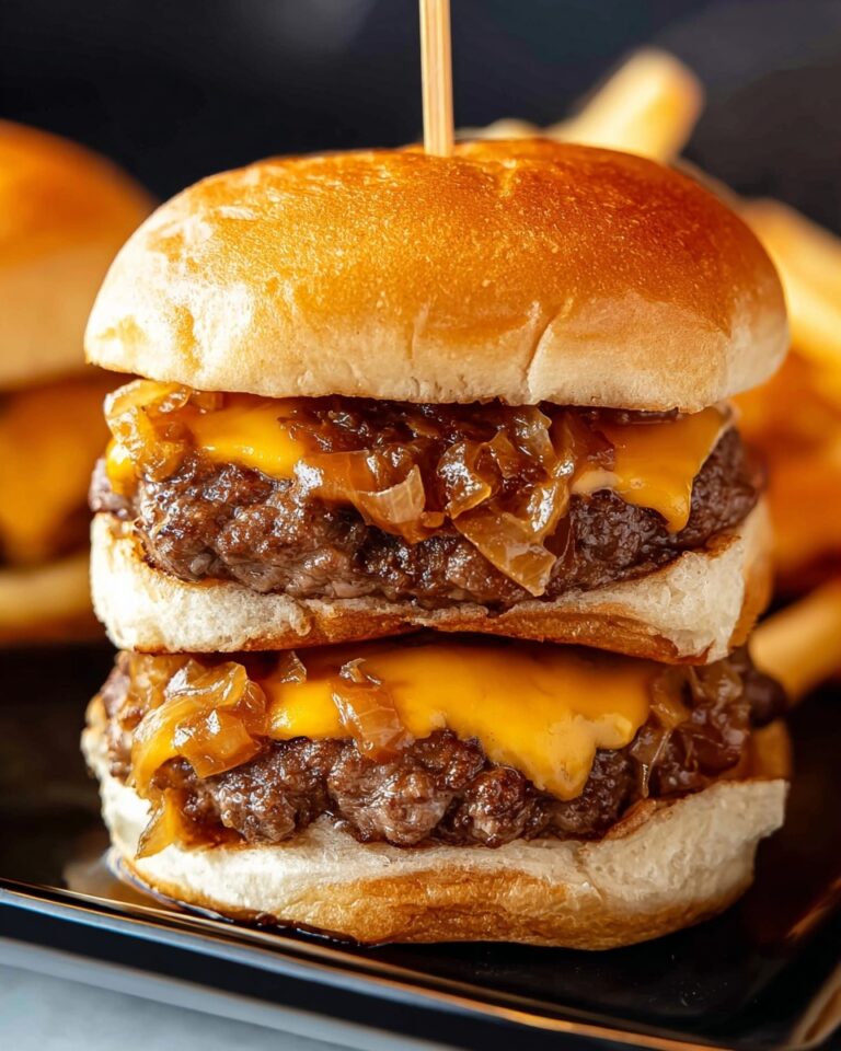 Ultimate Beef and Pork Sliders with Melty Cheese and Everything Seasoning Recipe