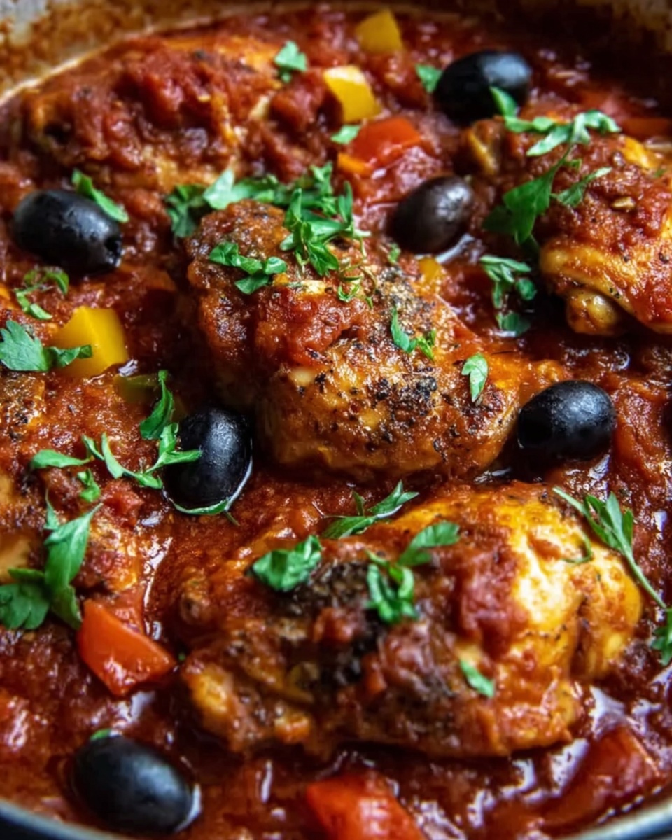 Hearty Chicken Cacciatore with Vegetables and Tomato Sauce Recipe - Recipe Image