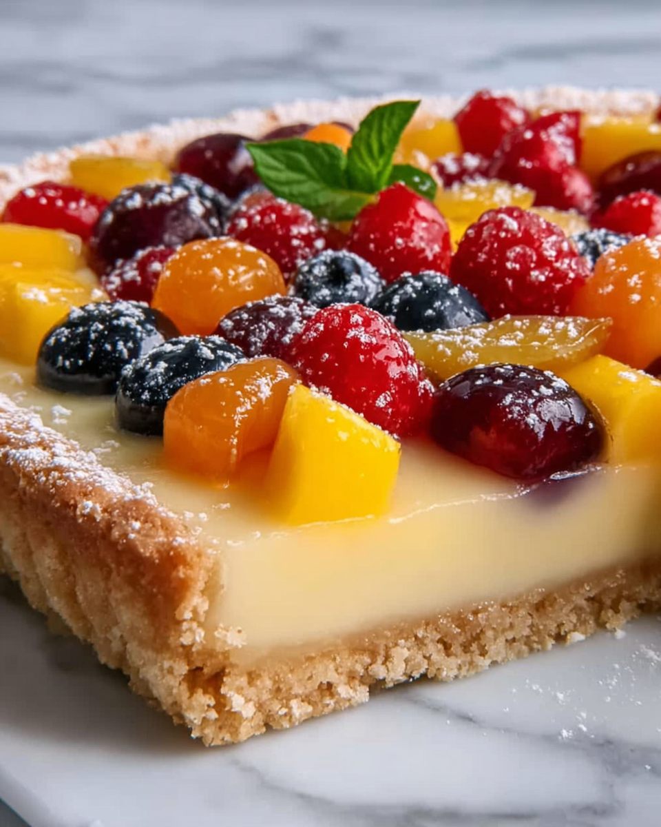 Fruit Custard Bars Recipe - Recipe Image