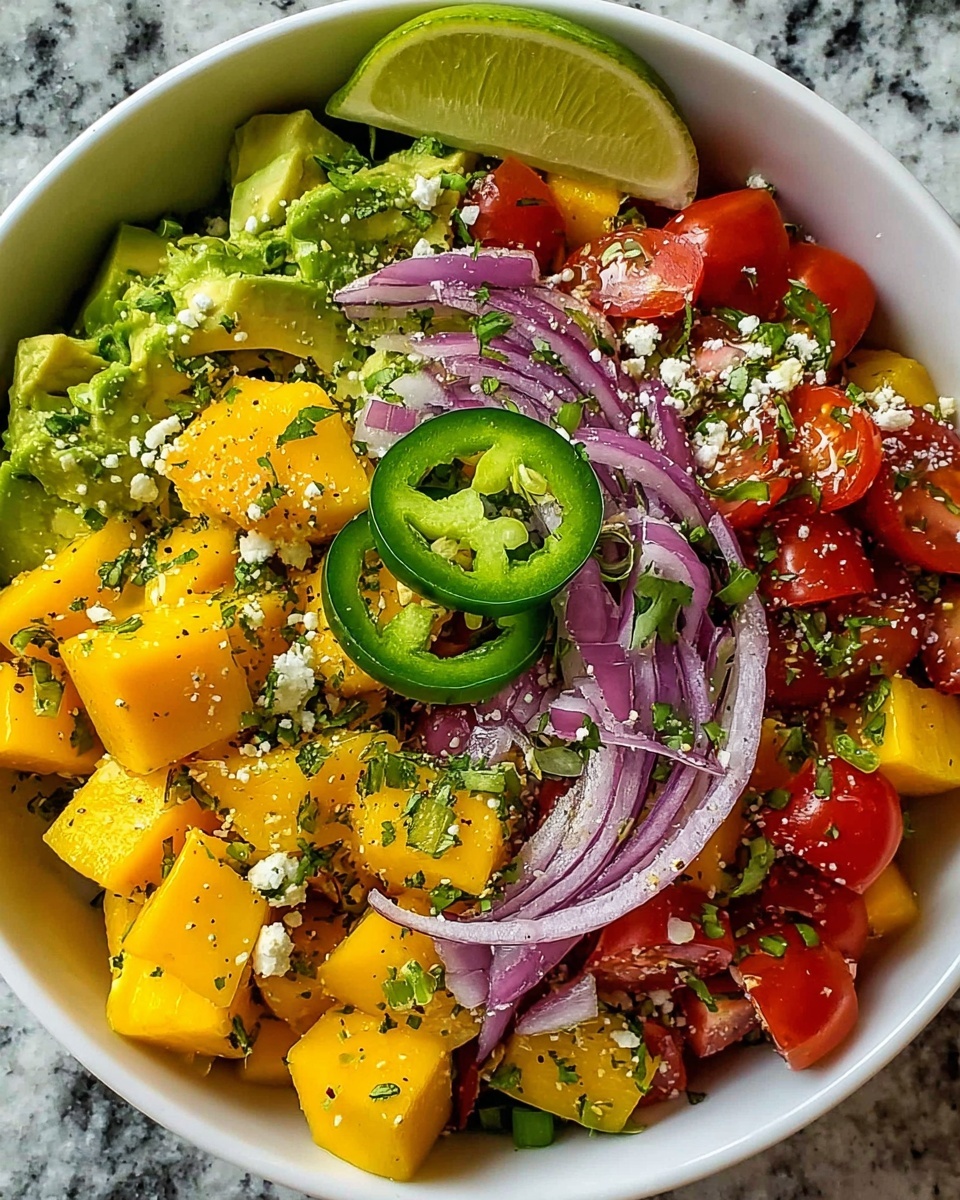 Avocado Mango Salad with Lime Dressing Recipe - Recipe Image
