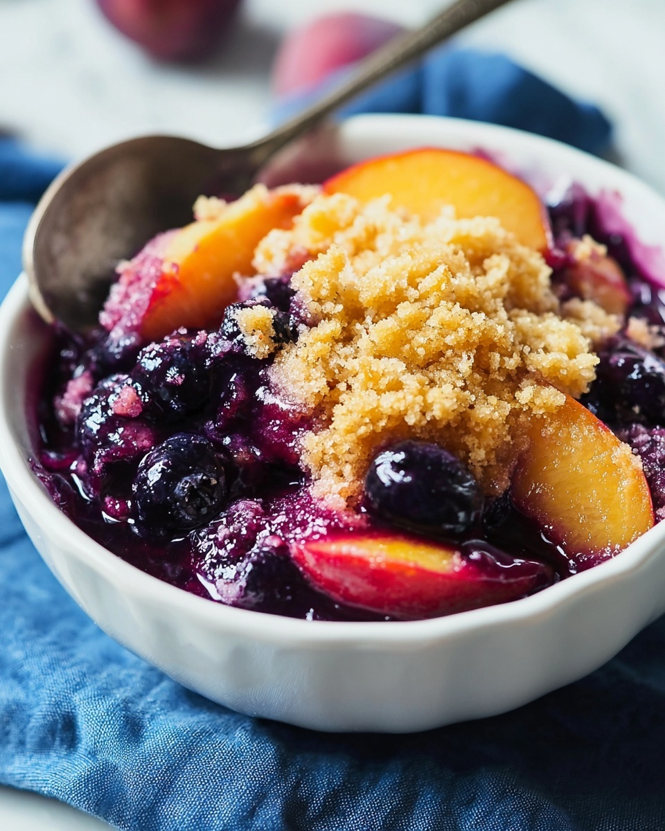 Crockpot Blueberry Peach Cobbler Recipe - Recipe Image