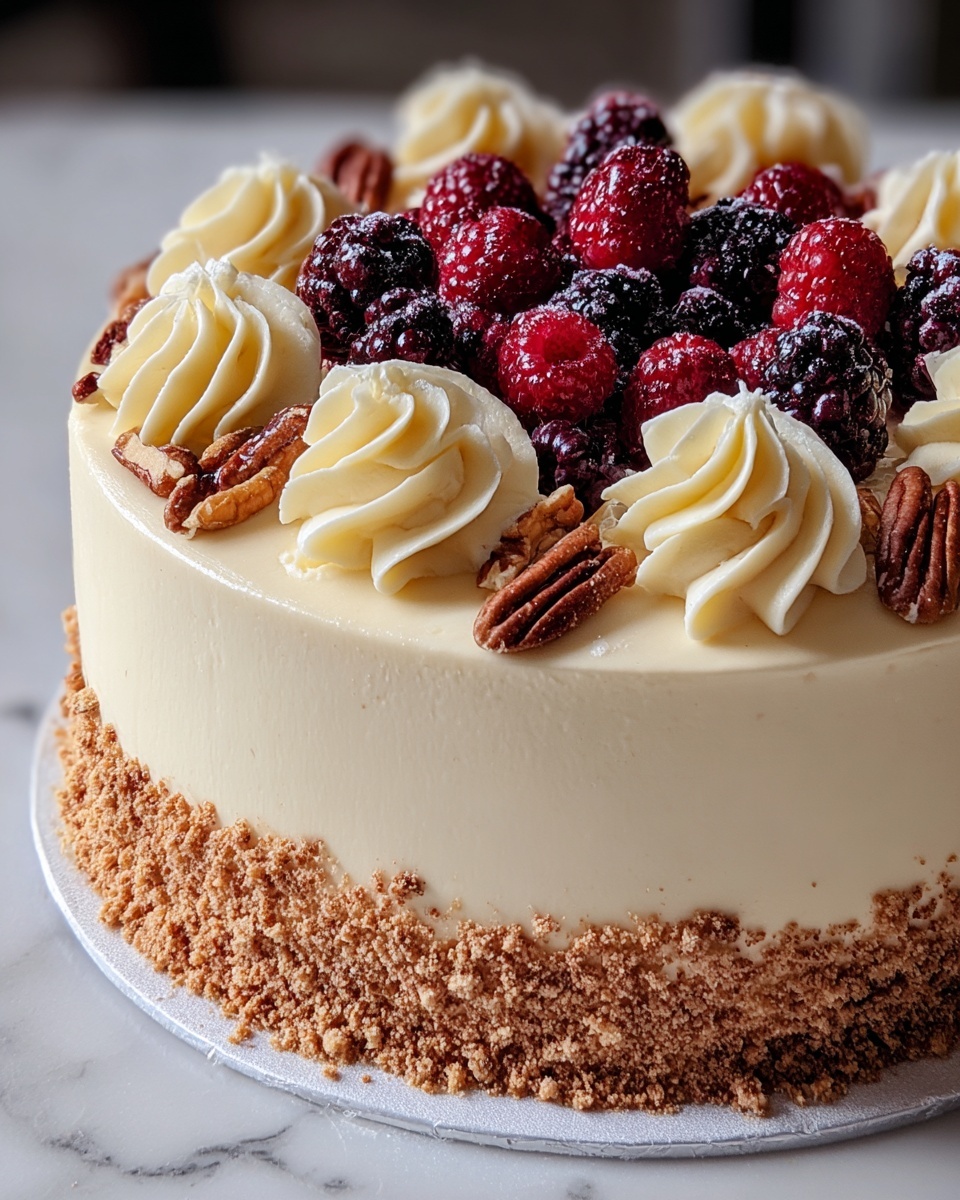 Simple Italian Cream Cake with Coconut, Pecans, and Vanilla Frosting Recipe - Recipe Image