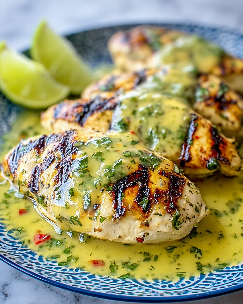 Grilled Salsa Verde Pepper Jack Chicken Recipe - Recipe Image