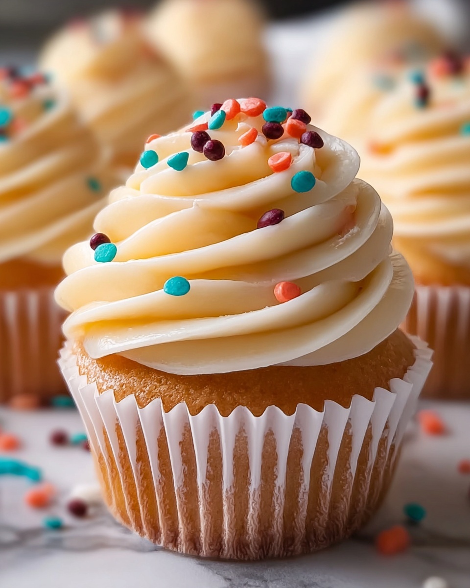 Classic Vanilla Cupcakes with Creamy Frosting Recipe - Recipe Image