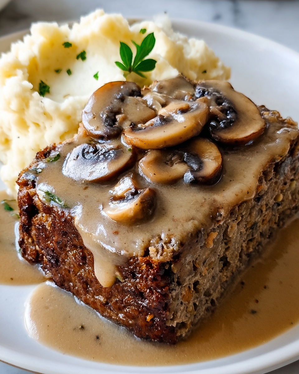 Meatloaf with Mushroom Gravy Recipe - Recipe Image