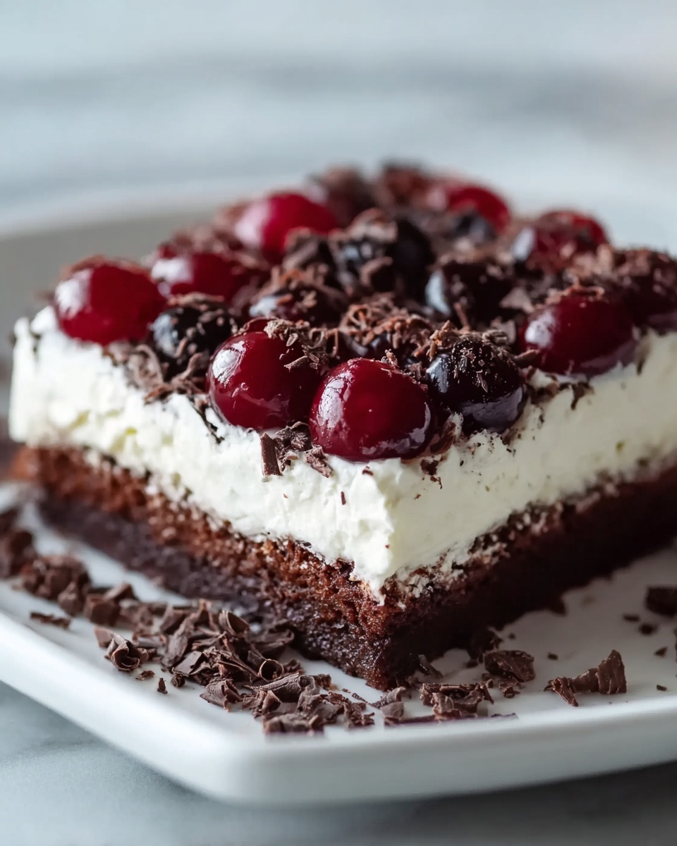 No-Bake Black Forest Slice Recipe - Recipe Image