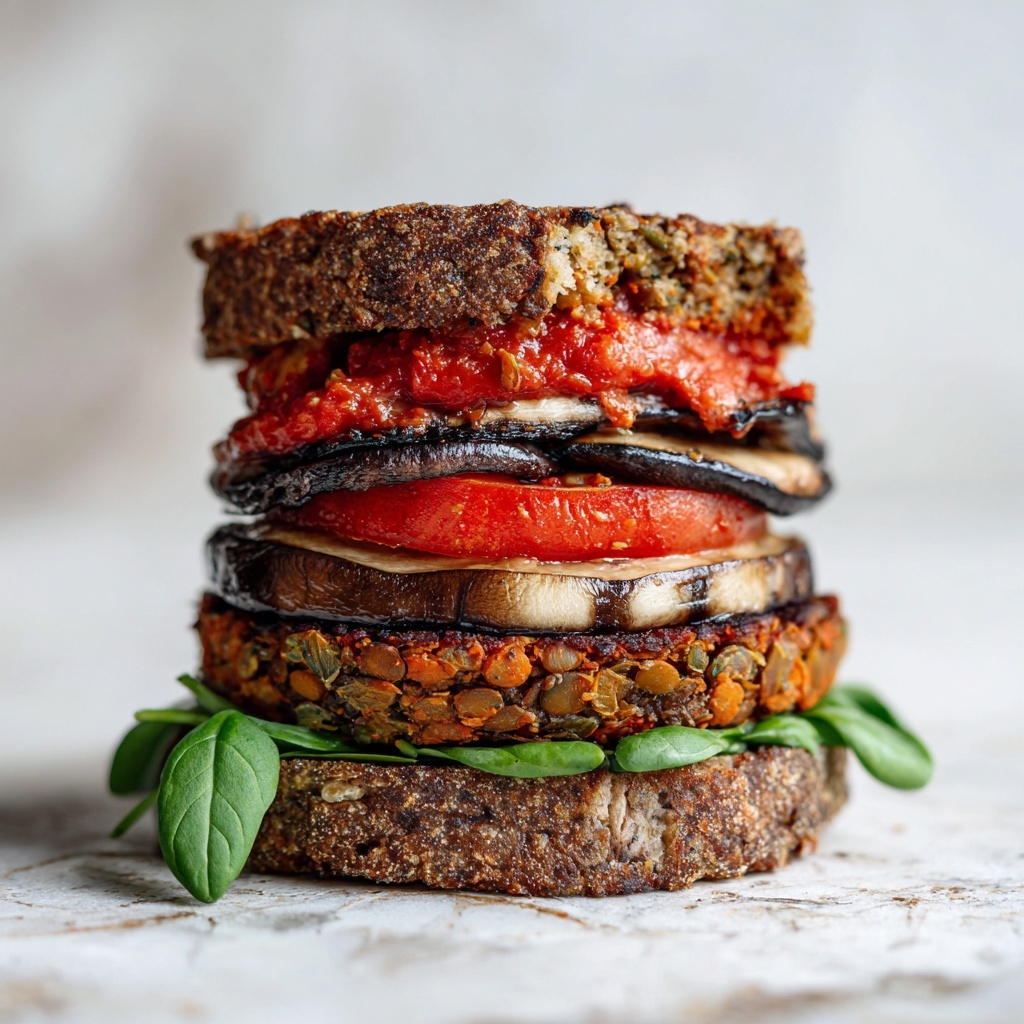 Mushroom Lentil Burgers Recipe - Recipe Image