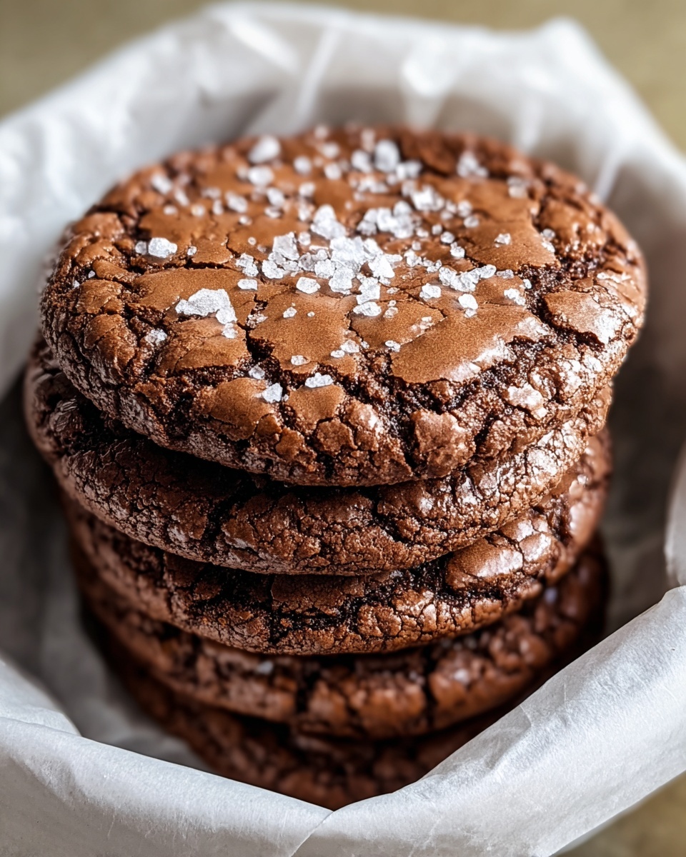 Easy Salted Brownie Cookies Recipe - Recipe Image