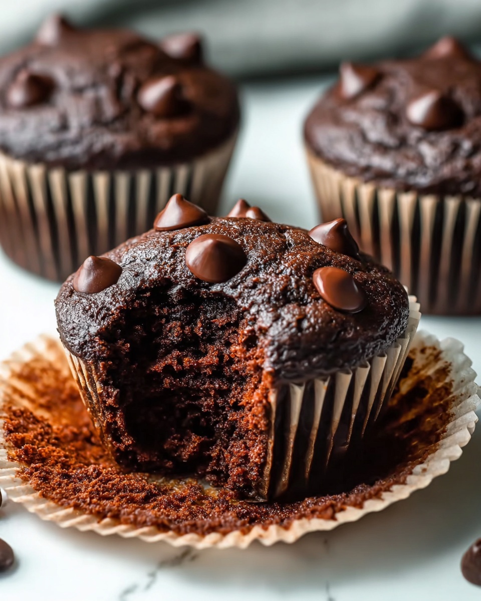 Super Soft Double Chocolate Muffins Recipe - Recipe Image