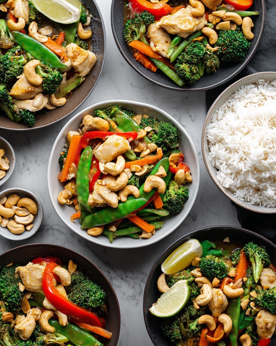 Chicken and Vegetable Stir-Fry with Cashews Recipe - Recipe Image