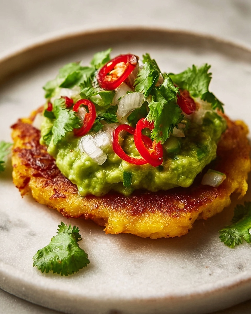 Spicy Smashed Avocado Hash Brown Toasts Recipe - Recipe Image