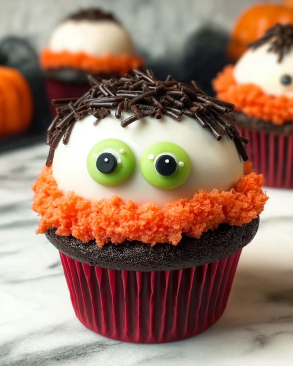 Stamped Halloween Cupcakes – A Spooky Treat with Four Fun Designs Recipe - Recipe Image