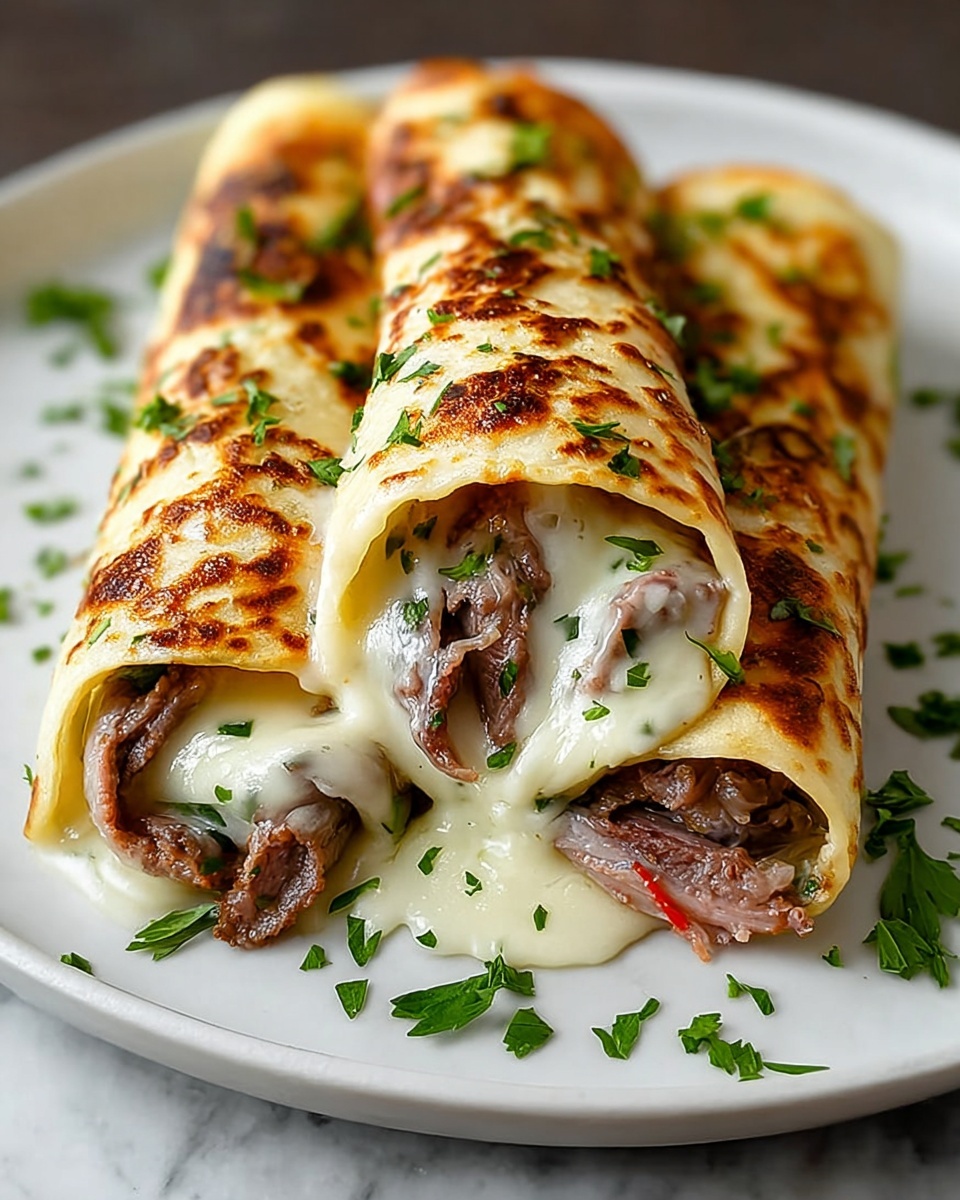 Keto Philly Cheesesteak Roll-Ups Recipe - Recipe Image