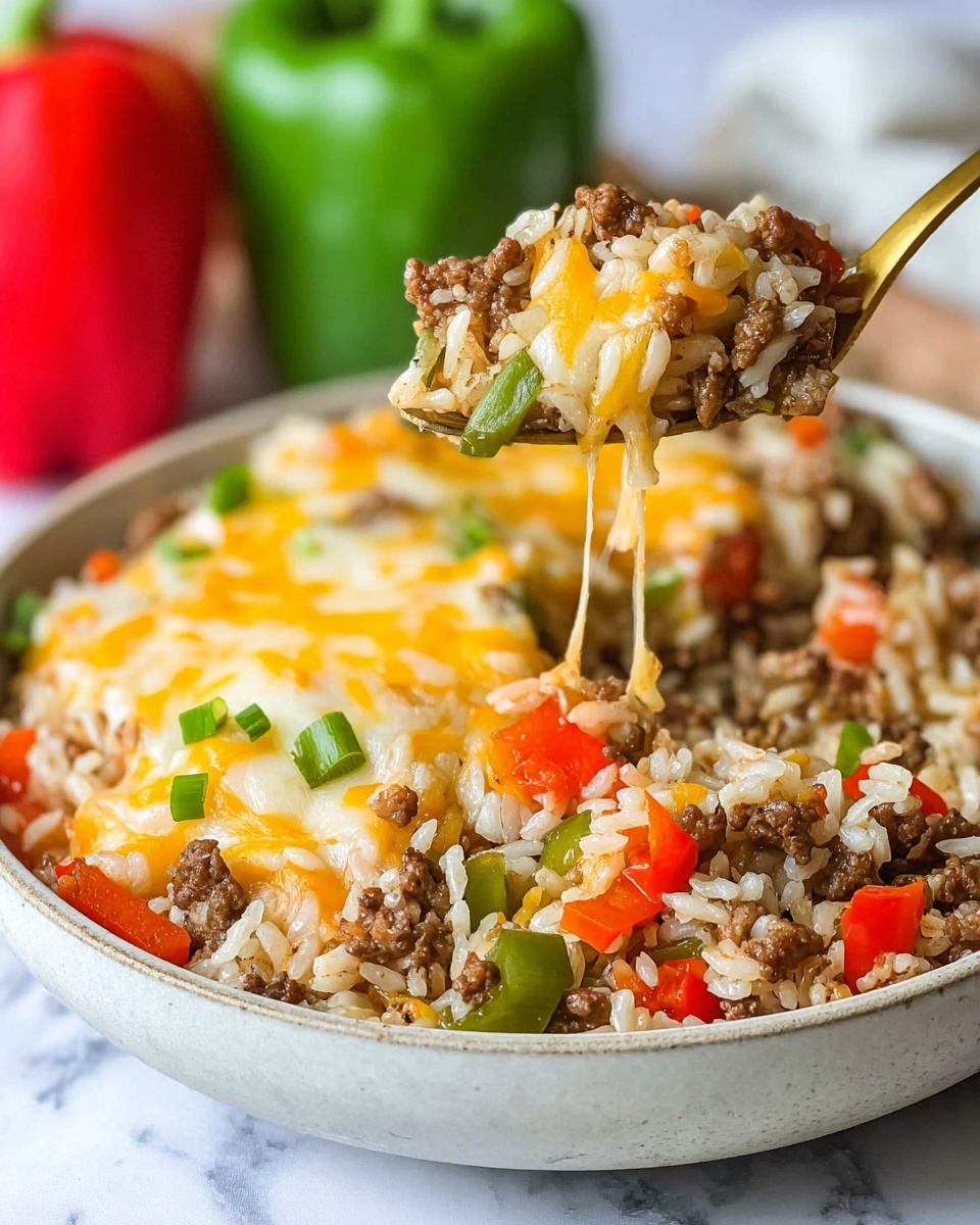 Cheesy Unstuffed Pepper Skillet (One Pan!) Recipe - Recipe Image