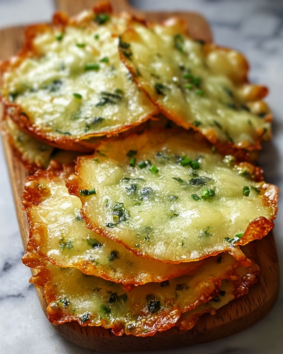 Spinach Dip Cheese Crisps Recipe - Recipe Image