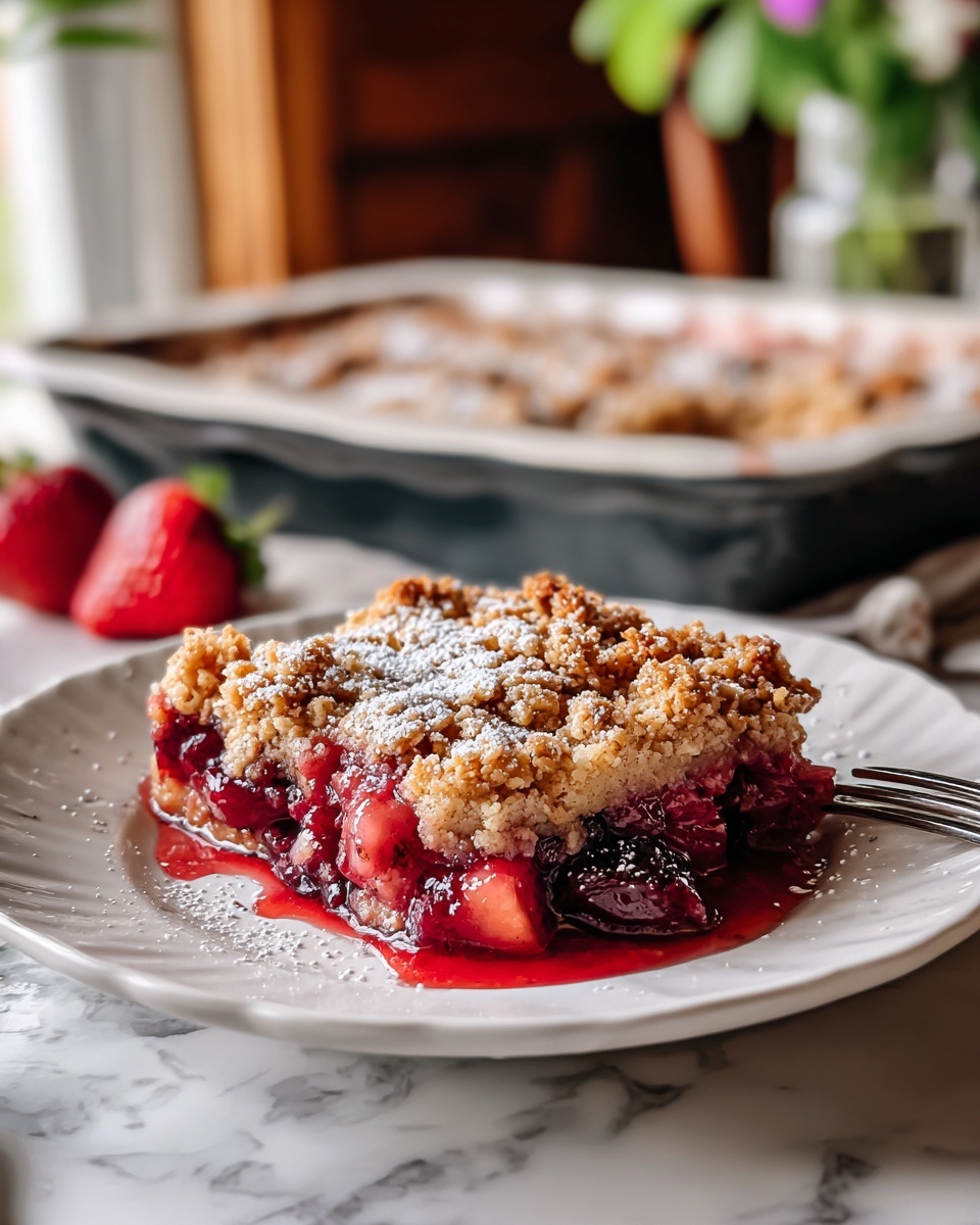 Strawberry Rhubarb Cobbler Recipe - Recipe Image