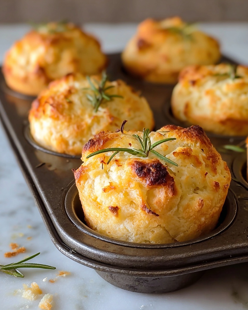 Rosemary Garlic Focaccia Muffins Recipe - Recipe Image