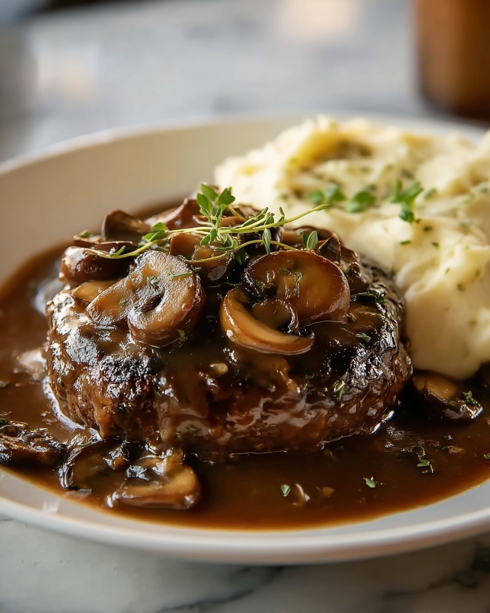 Salisbury Steak with Mushroom Gravy Recipe - Recipe Image