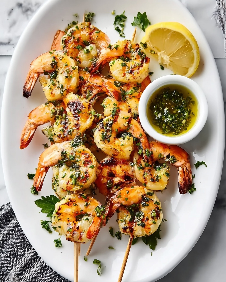 Garlic Grilled Shrimp Skewers Recipe - Recipe Image