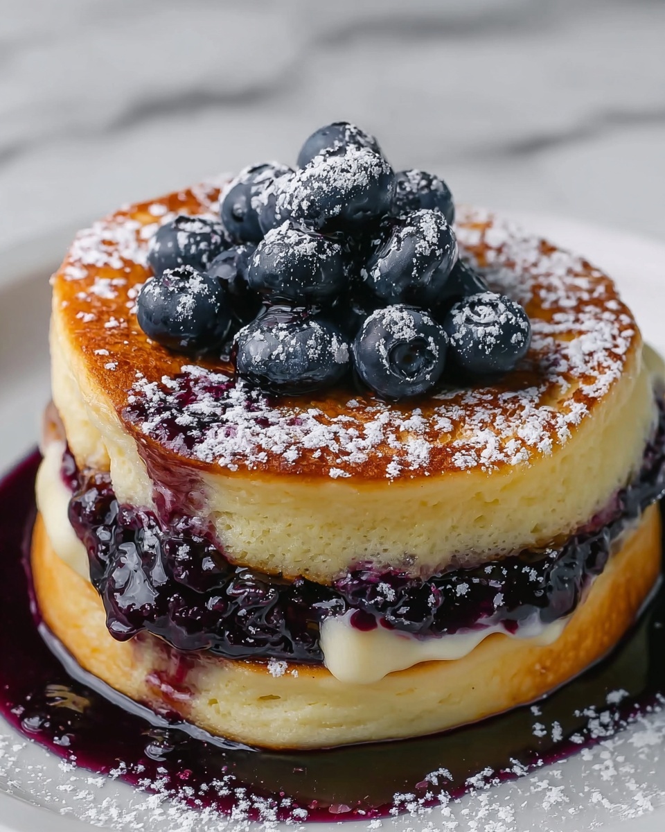 Blueberry Cheesecake Stuffed French Toast Recipe - Recipe Image