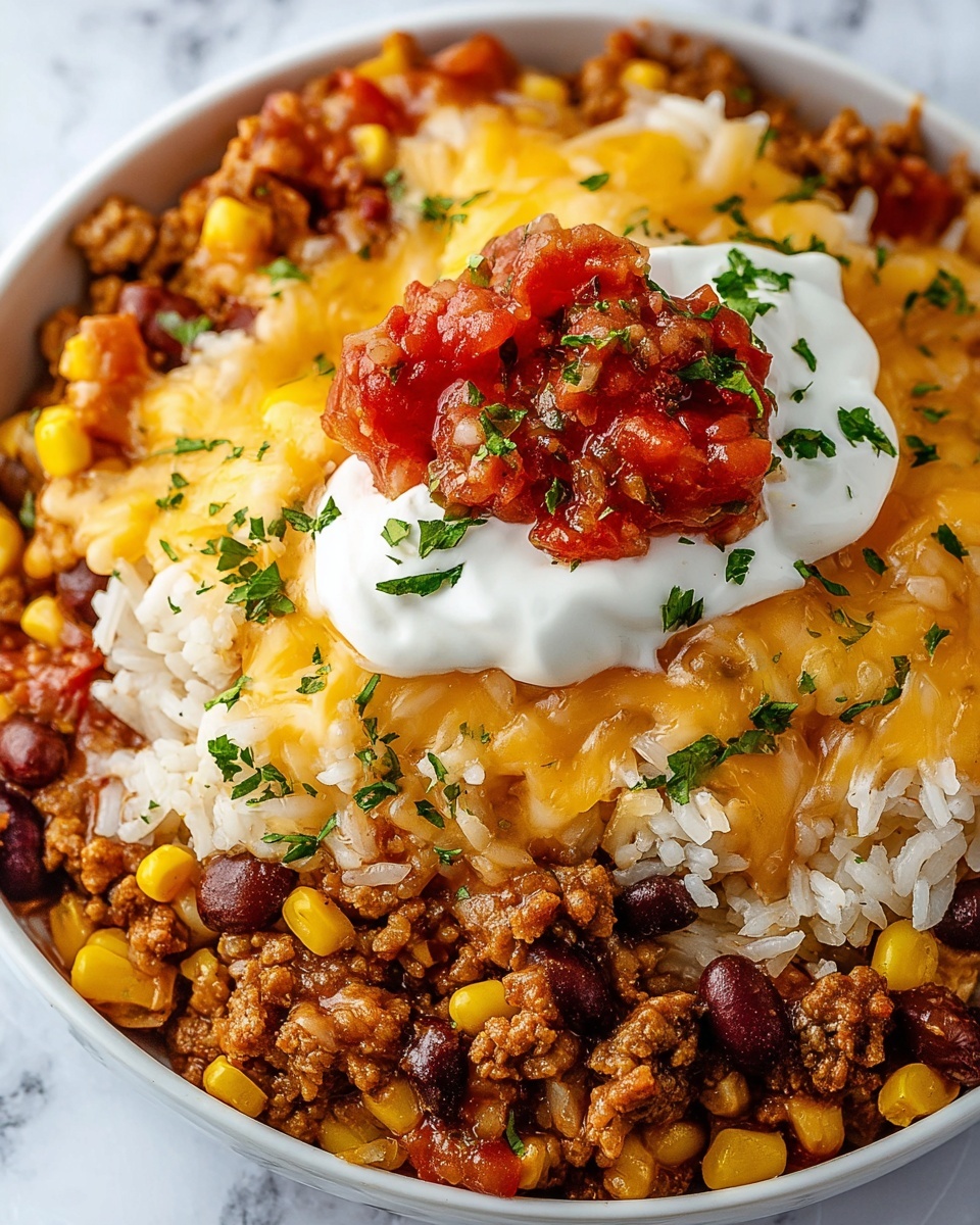Easy One Pot Mexican Rice Casserole Recipe - Recipe Image