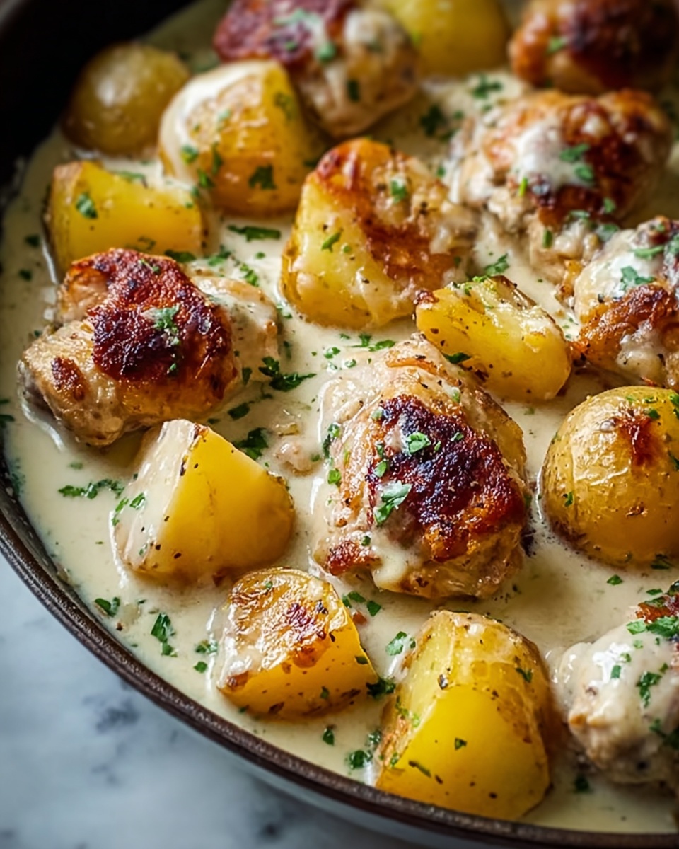 Garlic Parmesan Crockpot Chicken and Potatoes Recipe - Recipe Image