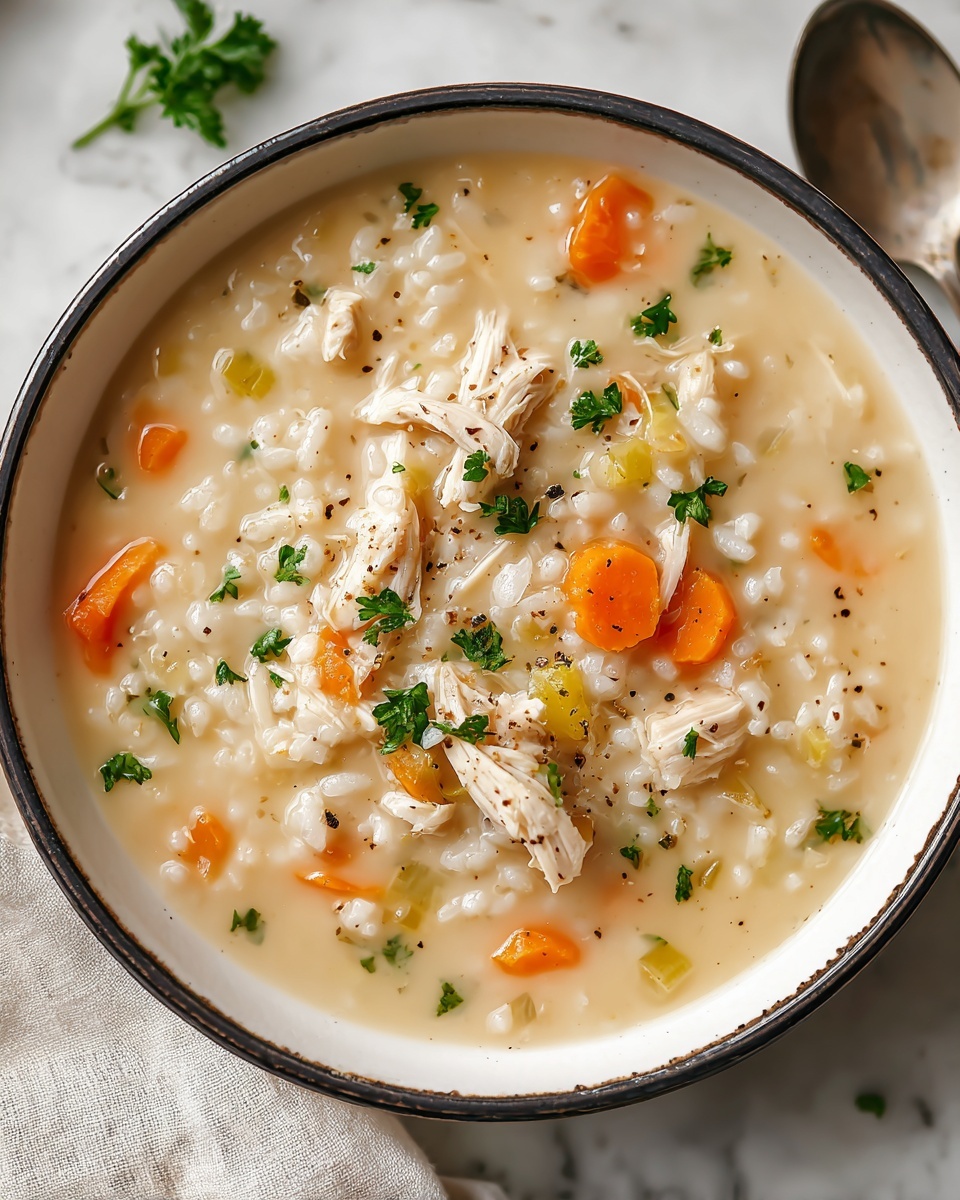 Creamy Chicken and Rice Soup Recipe - Recipe Image