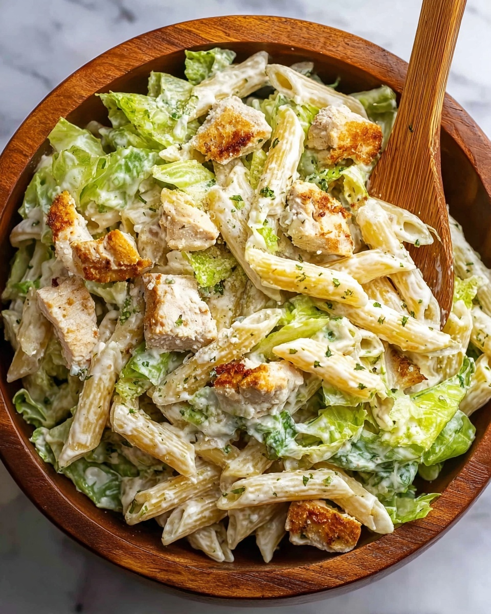 Chicken Caesar Pasta Salad Recipe - Recipe Image