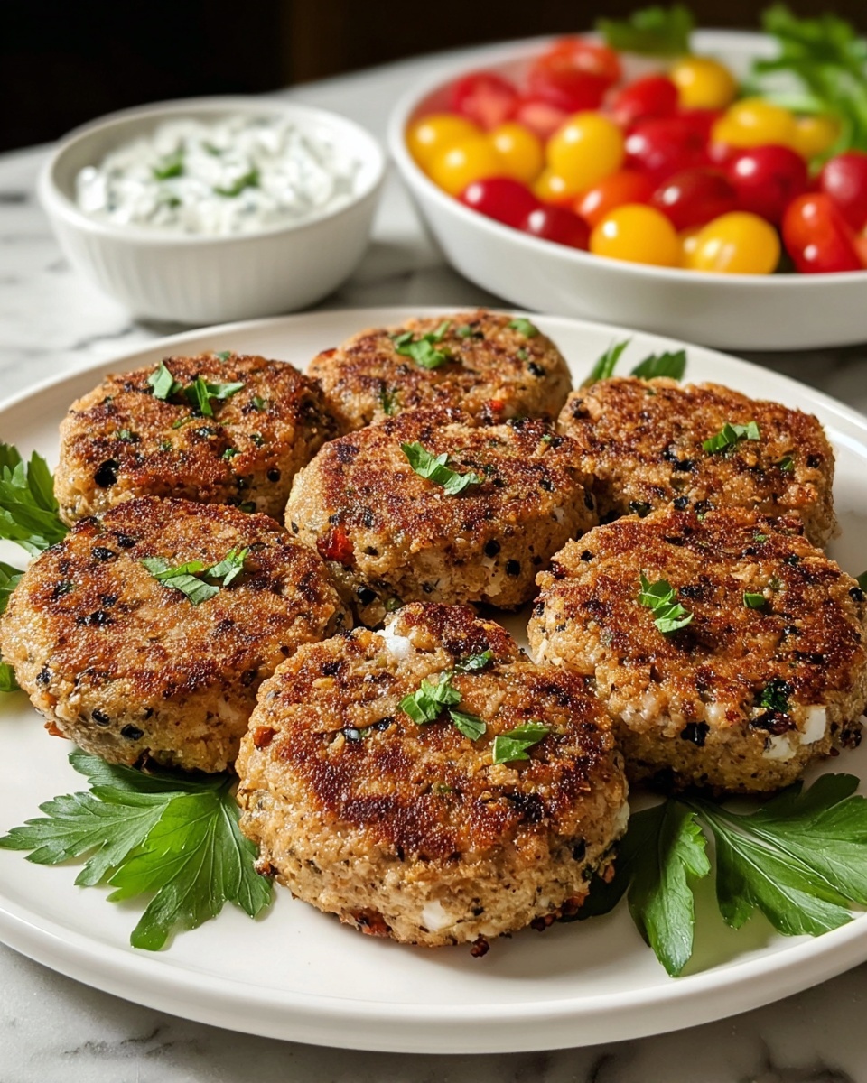 Mediterranean Chicken Patties Recipe - Recipe Image