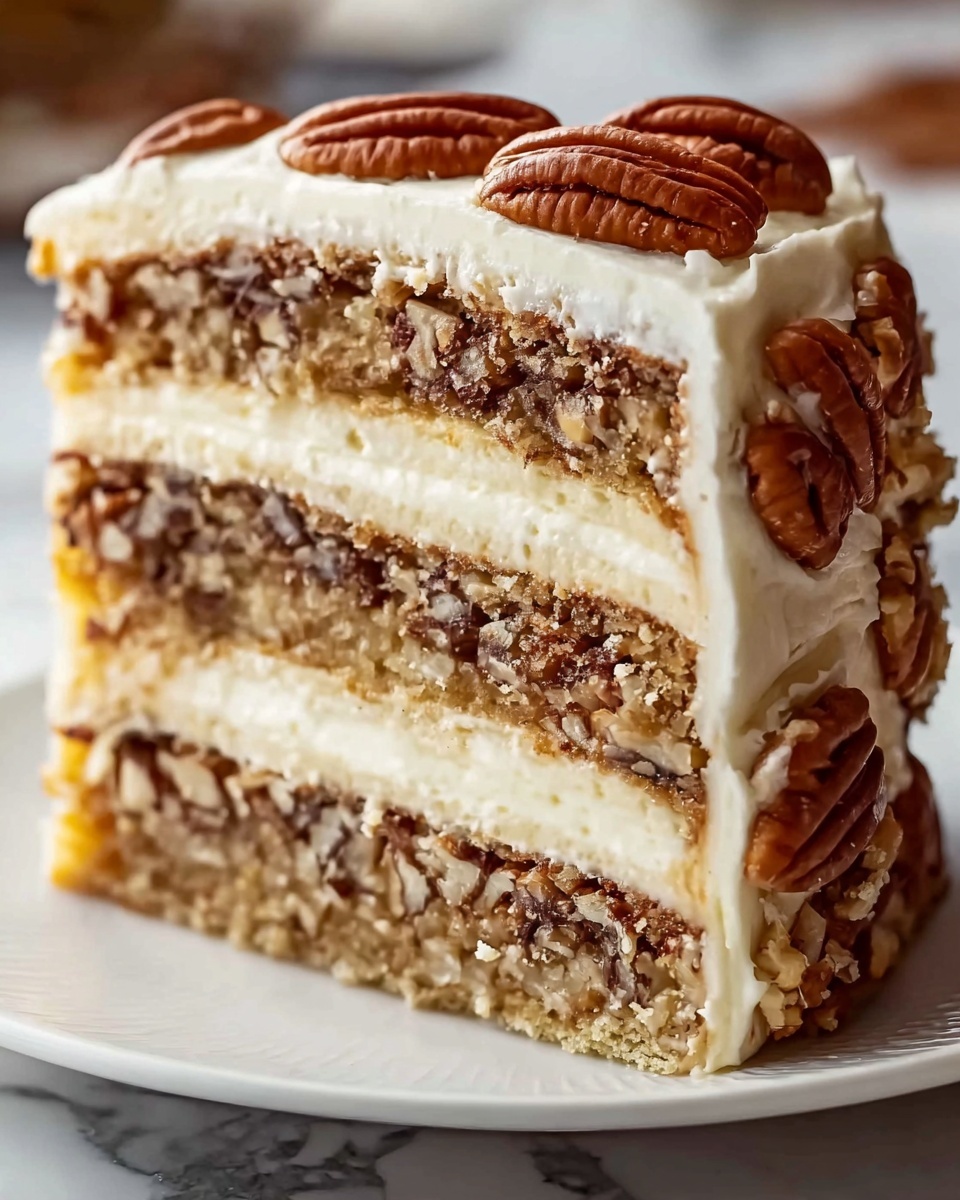 Pecan Pie Layer Cake Recipe - Recipe Image