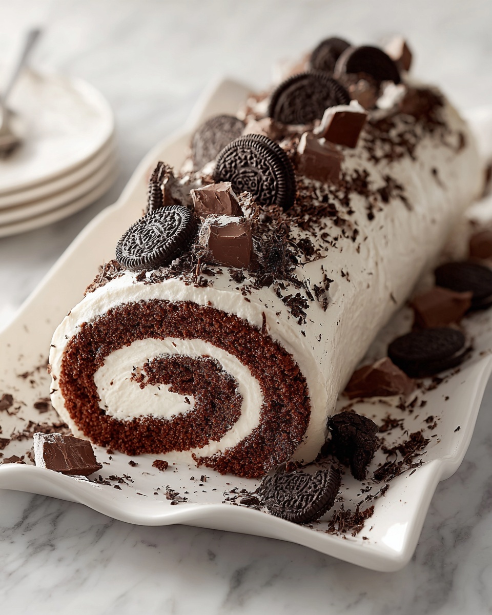 Cookies and Cream Cake Roll Recipe - Recipe Image