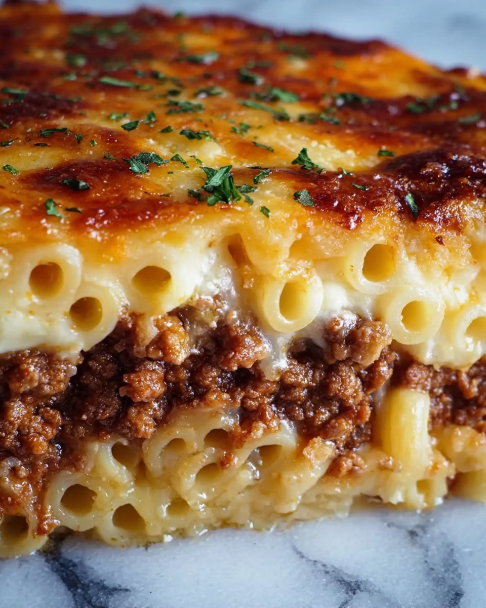Mac and Cheese Meatloaf Casserole Recipe - Recipe Image