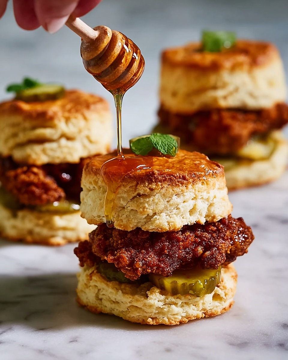 Hot Honey Chicken Biscuits Recipe - Recipe Image