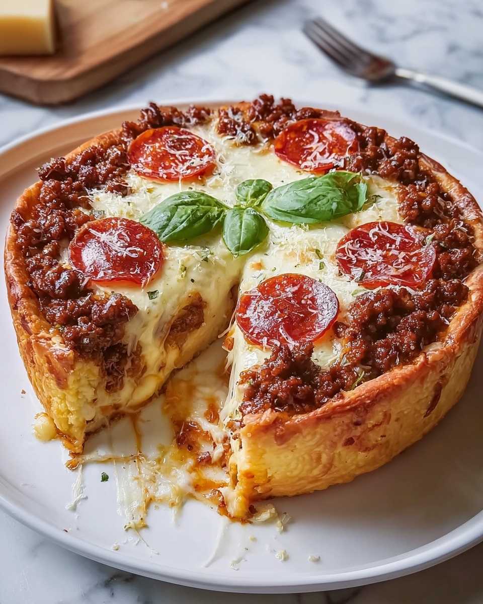 Hearty Meat Lover's Pizza Pie Recipe - Recipe Image