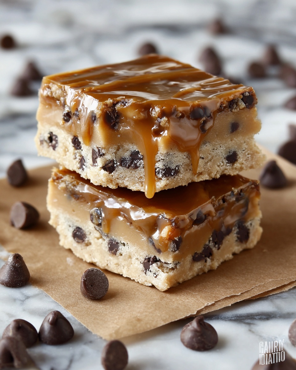 Chocolate Chip Caramel Bars Recipe - Recipe Image