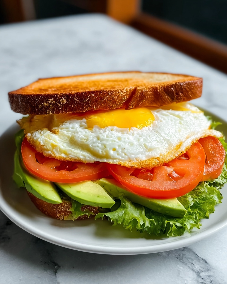 Easy Vegetarian Breakfast Egg Sandwich Recipe - Recipe Image