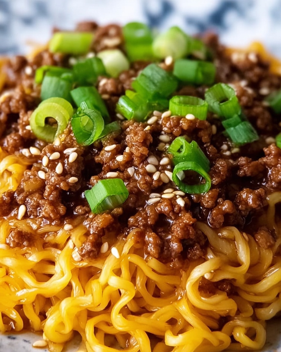 Mongolian Ground Beef Noodles Recipe - Recipe Image