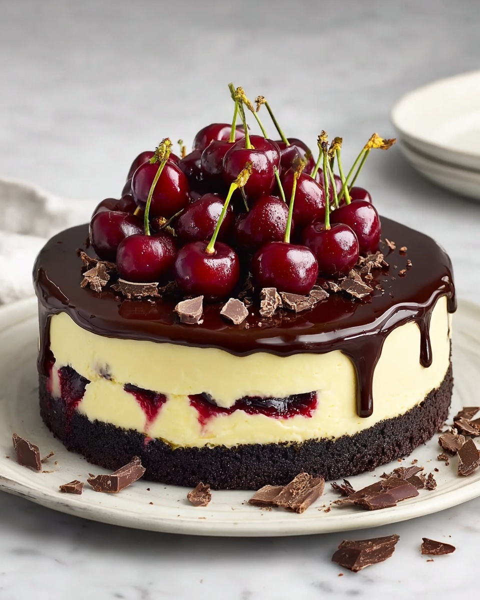 Chocolate Cherry Cheesecake Recipe - Recipe Image