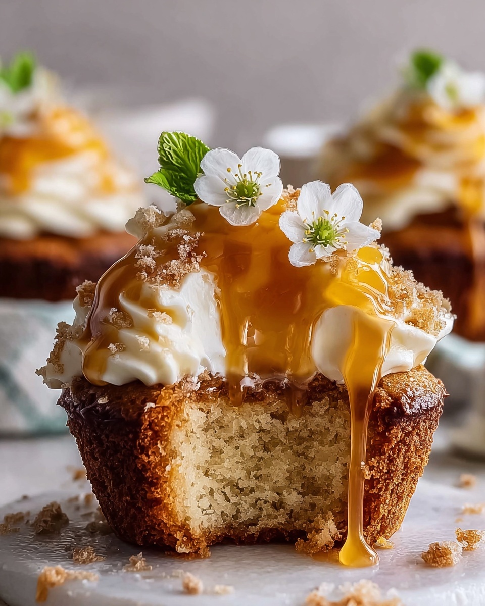 Honey Peach Cream Cheese Cupcakes Recipe - Recipe Image