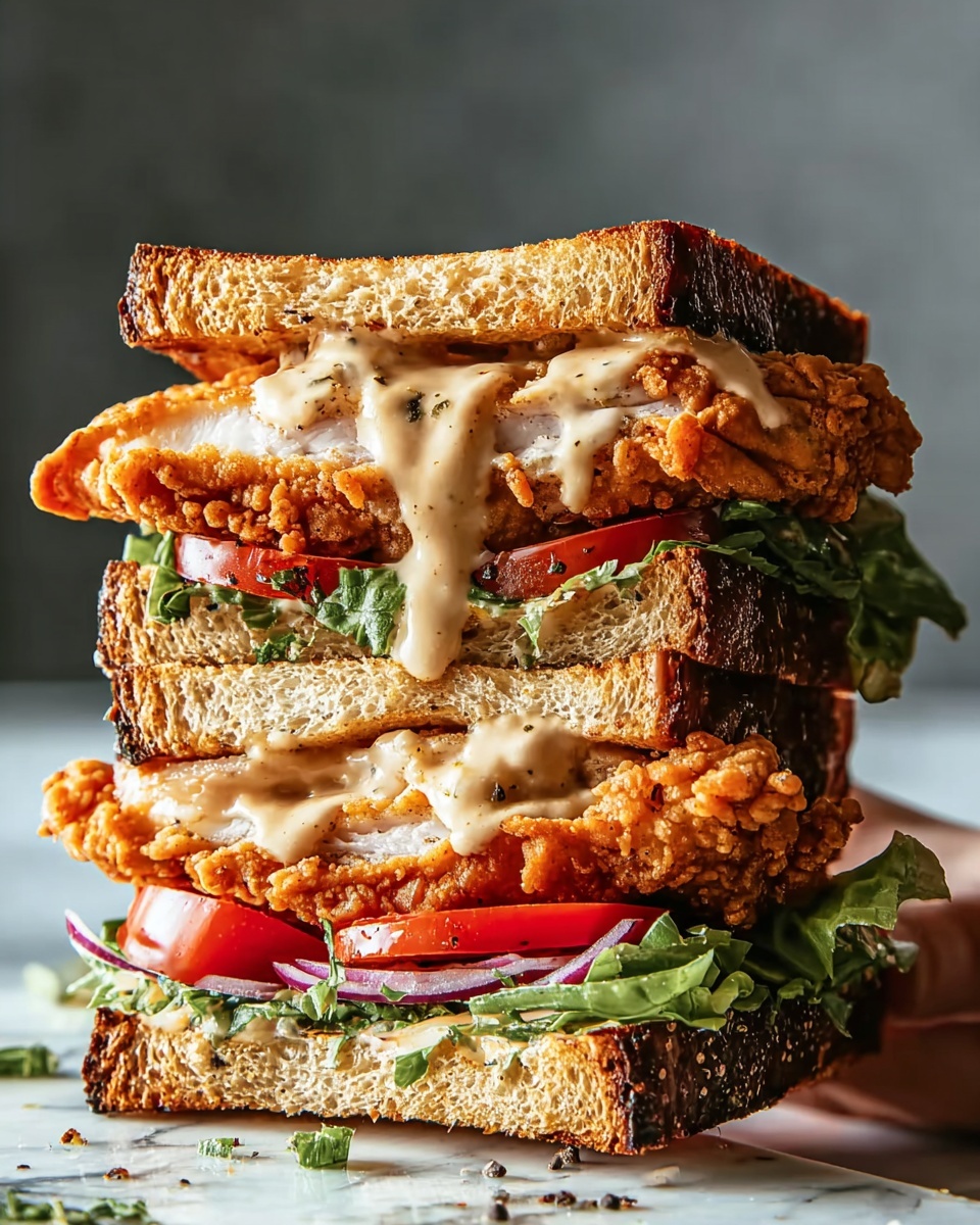Dijon Mayo Brined Crispy Chicken Sandwich Recipe - Recipe Image