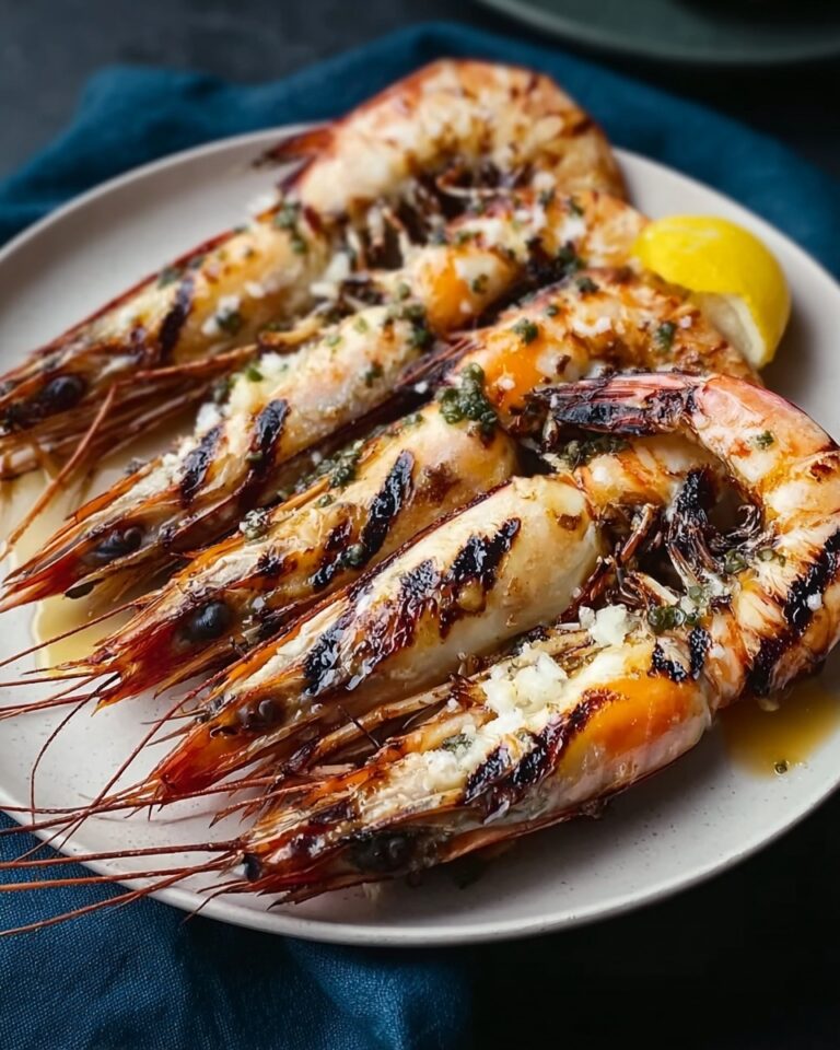 Char-Grilled King Prawns with Lemon Recipe